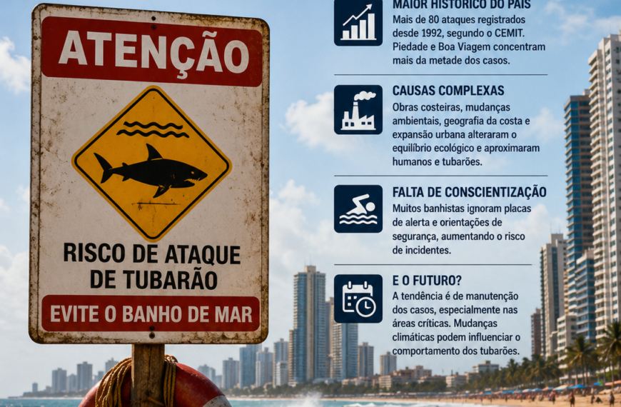 Ataques de tubarão em Pernambuco: um problema que persiste e o que esperar dos próximos anos